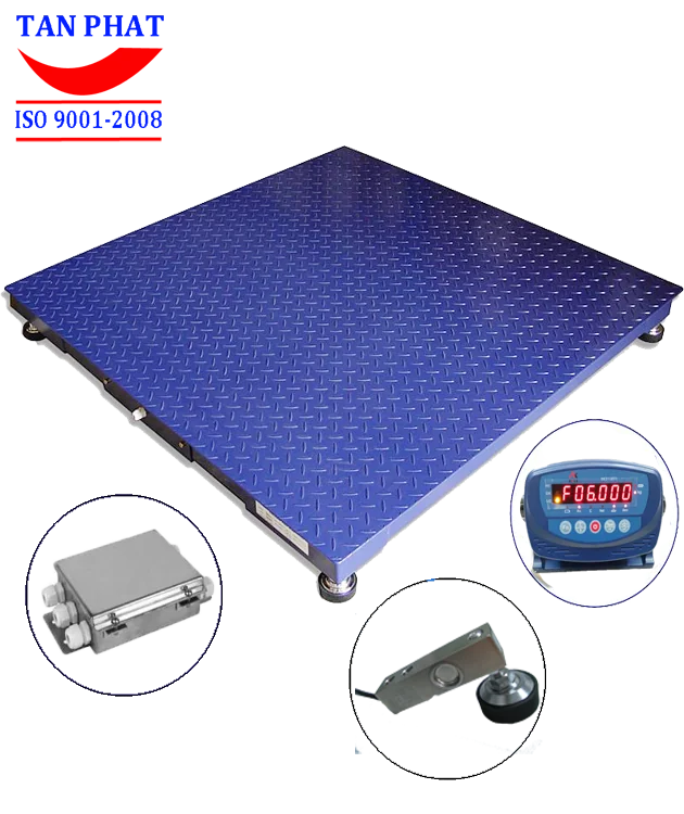 Cân sàn điện tử 1 tấn sử dụng đầu cân XK3118T1